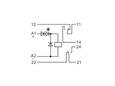 Schaltbild WAGO 288 312 Relais Modul 24VDC 2xUM