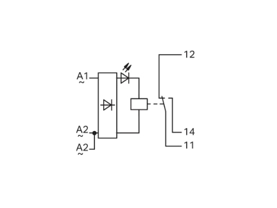 Circuit diagram WAGO 288 504 Switching relay AC 24V DC 24V 6A