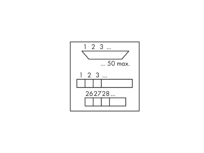 Circuit diagram WAGO 289 447 Terminal strip 25 p 1A