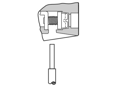 Line drawing Schmersal EF10 2 Auxiliary contact block