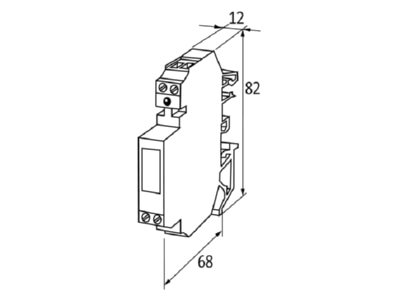 Dimensional drawing Murrelektronik 51125 Switching relay DC 24V