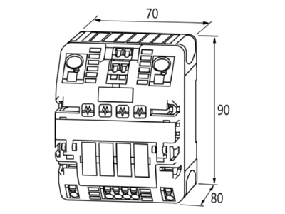 Dimensional drawing Murrelektronik 9000 41034 0100600 Current monitoring relay 1   6A