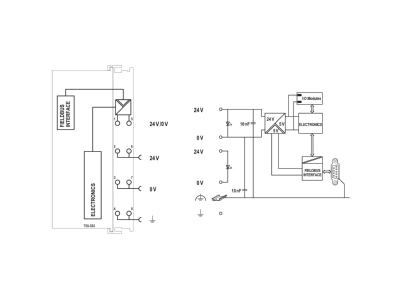 Schaltbild WAGO 750 333 Feldbuskoppler Profibus DP V1 12MBD