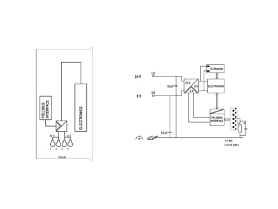 Schaltbild WAGO 750 347 Feldbuskoppler CANopen Eco MSS 10kB