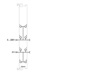 Schaltbild WAGO 750 614 Potenti vervielfaeltigunskl AC DC 0 230V