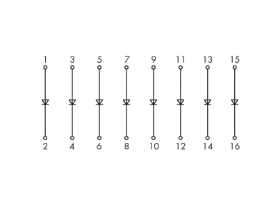 Circuit diagram WAGO 289 103 Diode terminal block