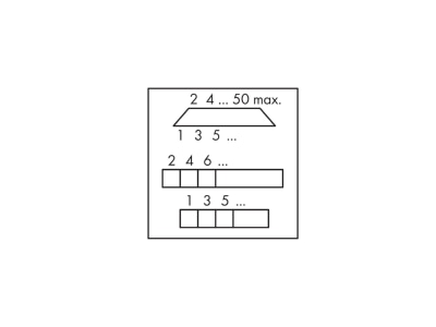 Circuit diagram WAGO 289 553 Terminal strip 37 p 2A