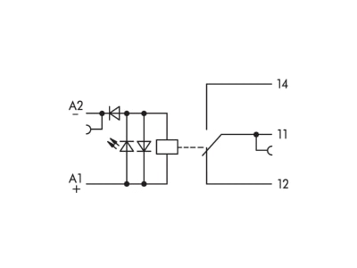 Circuit diagram WAGO 859 304 Switching relay DC 24V
