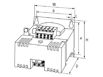 Dimensional drawing Murrelektronik 85351 DC power supply 230   400V 24V 120W