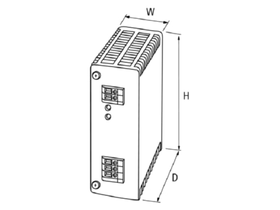 Dimensional drawing Murrelektronik 85040 DC power supply 90   265V 10   15V