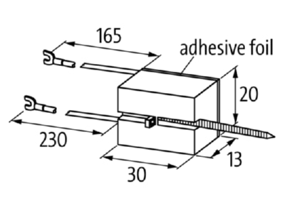 Dimensional drawing Murrelektronik 26183 Surge protector 230VAC 230VDC