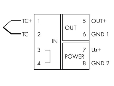 Schaltbild WAGO 857 810 Temperaturmodul TC Sensoren