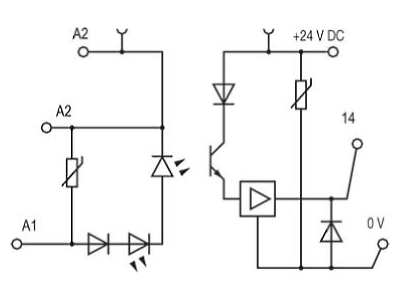 Circuit diagram Weidmueller MOS 12 28VDC 100kHz Optocoupler 0 05A