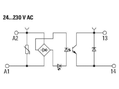 Schaltbild Weidmueller TOP230VAC 48VDC0 1A Solid State Relais 5 48VDC 100mA
