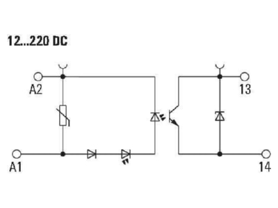 Circuit diagram Weidmueller TOS 12VDC 48VDC 0 1A Optocoupler 0 1A