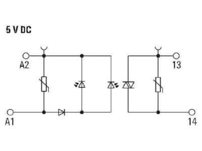 Circuit diagram Weidmueller TOS 5VDC 230VAC 0 1A Optocoupler 0 1A
