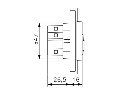 Dimensional drawing Alre it FTR 101 000 00 Room thermostat