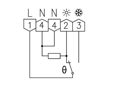 Connection diagram Alre it RTBSB 201 010 Room thermostat
