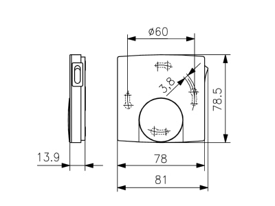 Mazeichnung Alre it RTBSB 201 062 Raumtemperaturregler AP 5 30C Oeffn 2A NA E A