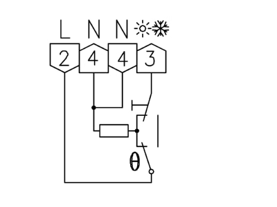 Connection diagram Alre it RTBSB 201 065 Room thermostat

