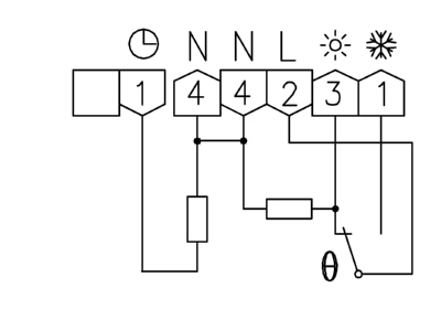 Connection diagram Alre it RTBSB 001 910 Room thermostat
