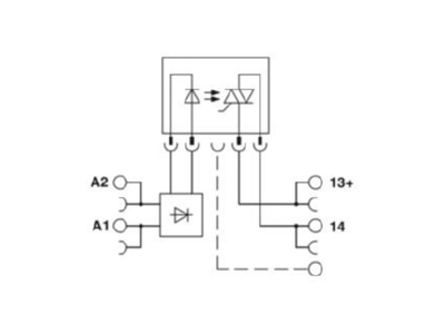 Circuit diagram Phoenix PLC OPT 24DC 230AC 1 Optocoupler 0 008A