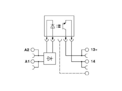 Circuit diagram Phoenix PLC OPT 24DC 48DC100 Optocoupler 0 0085A