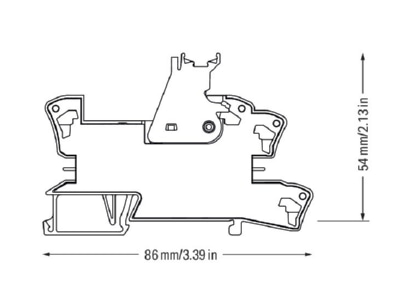Dimensional drawing WAGO 788 314 Switching relay DC 60V 8A