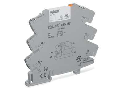 Produktbild WAGO 857 358 Relaisbaustein steckbar 230VAC DC 3 5mA 1W