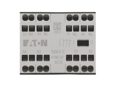 Front view 1 Eaton 13DILE C Auxiliary contact block 1 NO 3 NC
