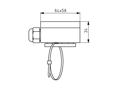 Dimensional drawing Alre it ALF 51 Temperature probe