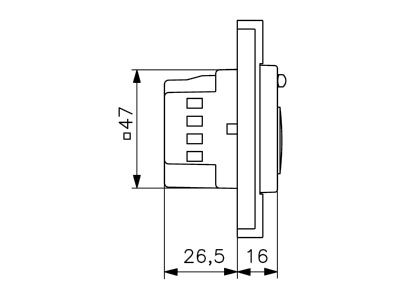 Dimensional drawing Alre it FETR 101 716 00 Room thermostat 10   42 C FETR 101 71600