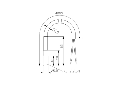 Dimensional drawing Alre it HF 5 4K3 Immersion tube duct