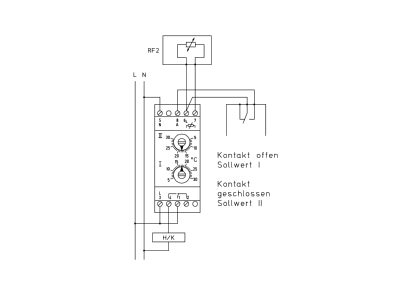 Connection diagram Alre it ITR 79 600 Room thermostat
