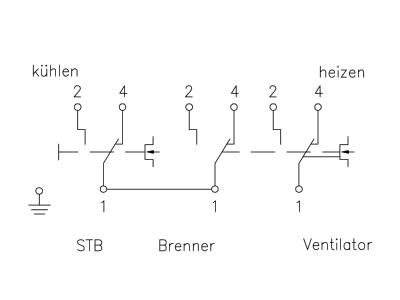 Wiring plan Alre it JTL 8 NR Room thermostat

