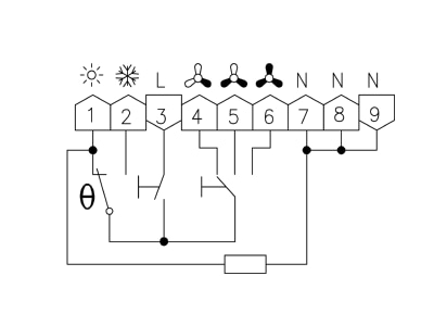 Connection diagram Alre it KTBSB 112 000 Room thermostat 5   30 C
