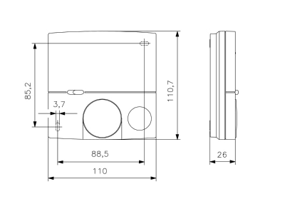 Dimensional drawing Alre it RKDSB 171 000 Temperature probe