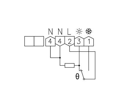 Connection diagram Alre it RTBSB 001 010 Room thermostat
