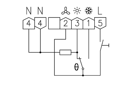 Connection diagram Alre it RTBSB 001 026 Room thermostat
