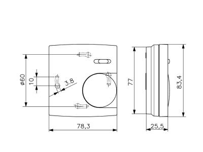Mazeichnung Alre it RTBSB 001 062 Raumtemperaturregler AP Oeffner 10A E A NA