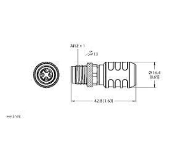 Produktbild Turck RSS4 5 PDP TR Abschlusswiderstand M12x1 invers codier