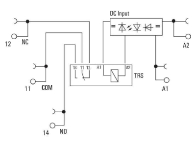 Circuit diagram 2 Weidmueller TRZ 12VDC 1CO Switching relay DC 12V