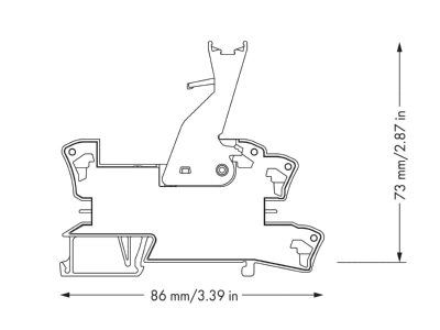 Dimensional drawing WAGO 788 549 Switching relay AC 230V 16A