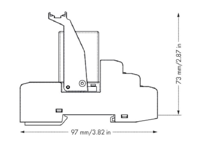 Dimensional drawing WAGO 858 518 Switching relay AC 230V 0 05A