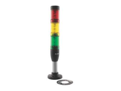 Ansicht rechts 2 Eaton SL4 100 L RYG 24LED Basismodul Signalsaeule rot  gelb  gruen