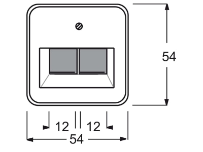 Dimensional drawing Busch Jaeger 1803 02 212 Control element UAE IAE  ISDN 