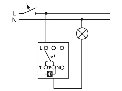 Connection diagram 1 Busch Jaeger 2001 6 U 3 way switch  alternating switch 

