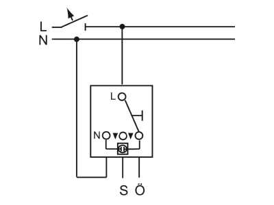 Wiring plan Busch Jaeger 2021 6 UNV Push button 1 change over contact white
