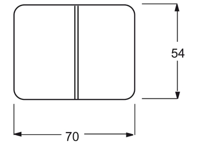 Dimensional drawing Busch Jaeger 1785 24G Cover plate for switch push button white
