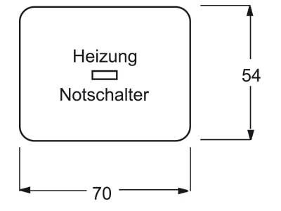 Mazeichnung Busch Jaeger 1789 H 24G Wippe sws mit Aufdruck Heizung Notschalter